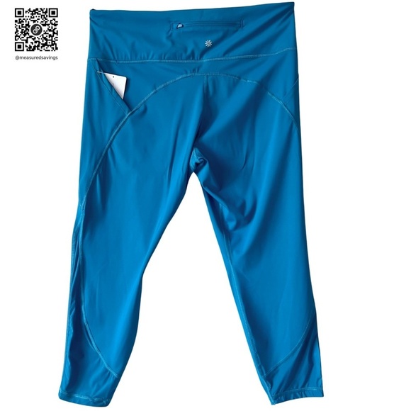 Athleta [2X - NWT] Lightning Stash 7/8 Tights Leggings in Teal - Picture 2 of 8